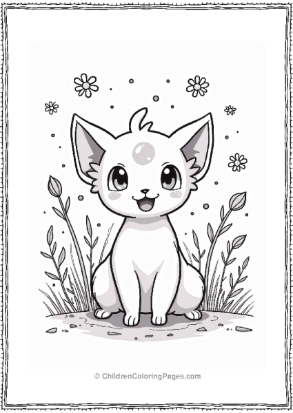Mew Celebrating Holi Festival Free PDF Printable