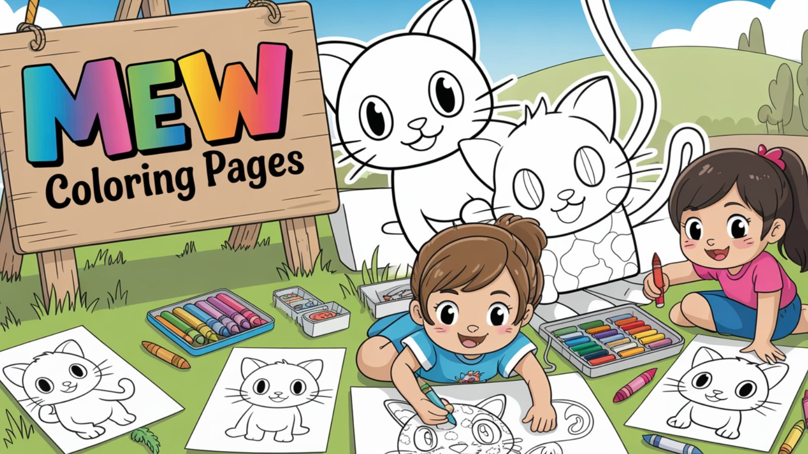 Mew Coloring Pages – Free PDF Printables 🌟🐾🧬💖