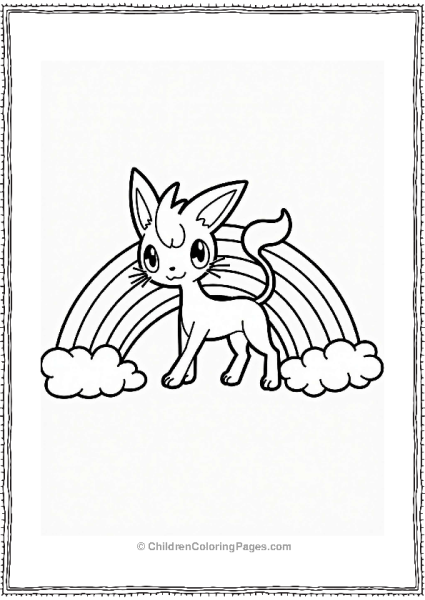 Mew Creating A Colorful Rainbow Free PDF Printable