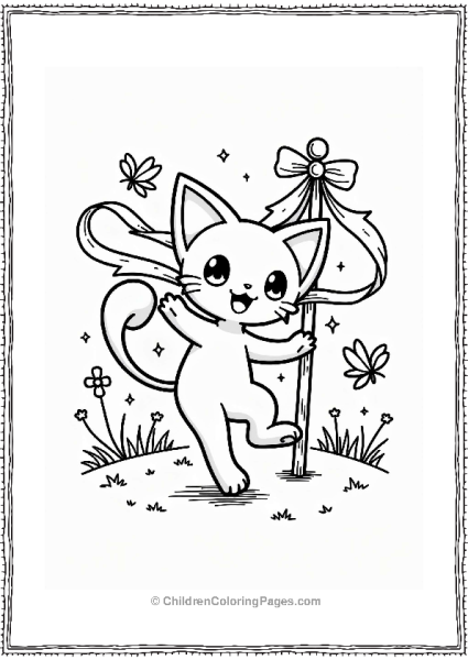 Mew Dancing Around A Maypole 1 Free PDF Printable