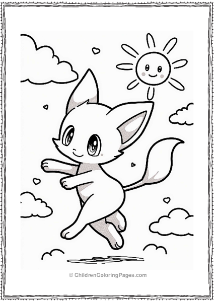 Mew Dancing With The Sun In The Sky 1 Free PDF Printable