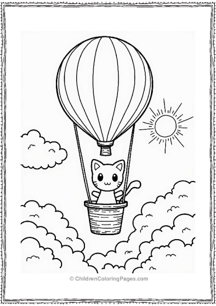 Mew In A Hot Air Balloon Free PDF Printable