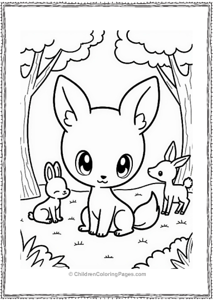 Mew In A Peaceful Forest Clearing Free PDF Printable