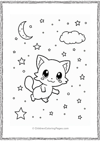 Mew In A Starry Sky 1 Free PDF Printable