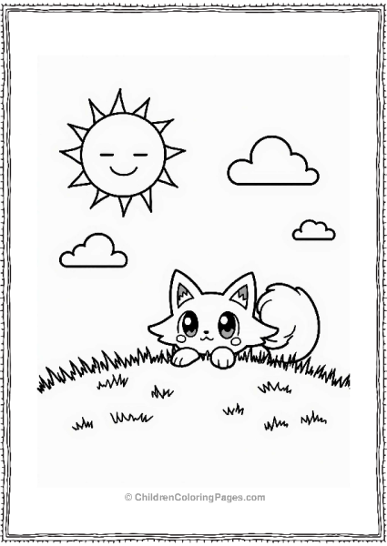 Mew Relaxing Under A Smiling Sun Free PDF Printable
