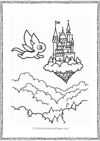 Mew Soaring Past The Flying Castle 1 Free PDF Printable