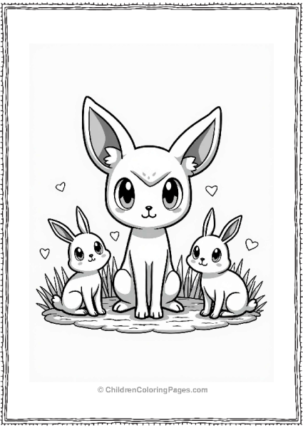 Mew Surrounded By Woodland Animals Free PDF Printable