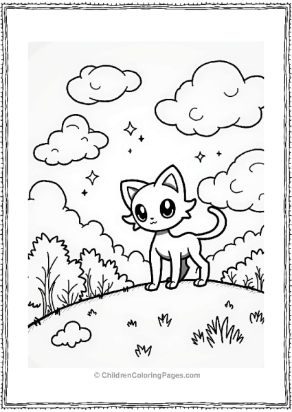 Mews Sky Adventure Among Cloud Shapes Free PDF Printable