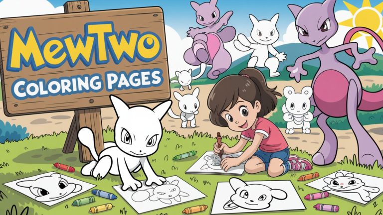 Mewtwo Coloring Pages