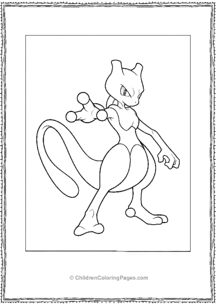 Mewtwo In Signature Pose Free PDF Printable