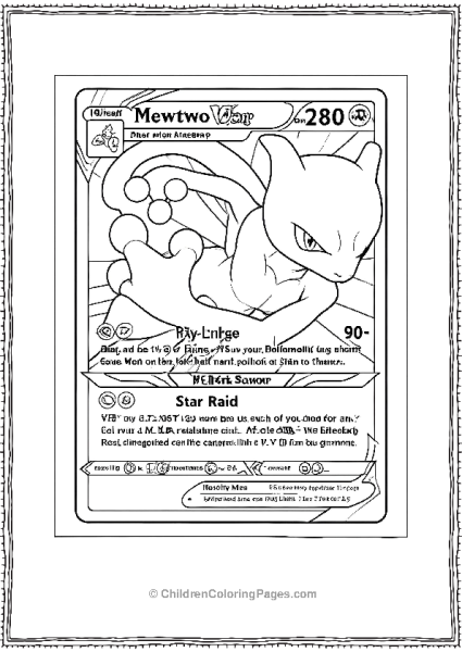 Mewtwo Vstar Pokemon Card Free PDF Printable