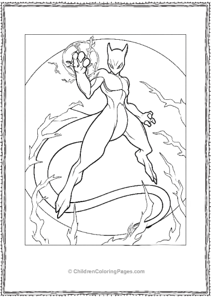 Mewtwo With Menacing Pose Energ Free PDF Printable