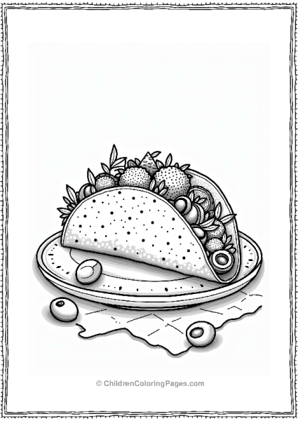 Middle Eastern Taco With Falafel And Veggies Free PDF Printable