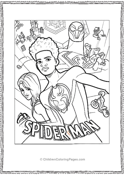 Miles Morales From Spiderman Movie Free PDF Printable