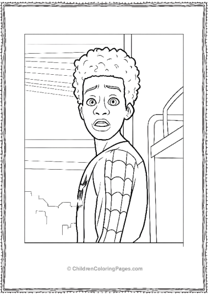 Miles Morales Looking Back Worried Free PDF Printable