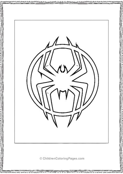 Miles Morales Spider Logo With Long Legs Inside Circle Free PDF Printable
