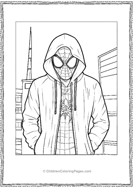 Miles Morales Wearing Spider Man Mask Free PDF Printable