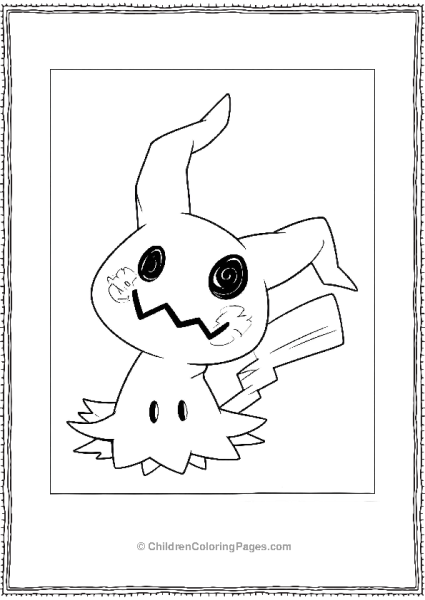 Mimikyu Pokemon With A Black Zi Free PDF Printable