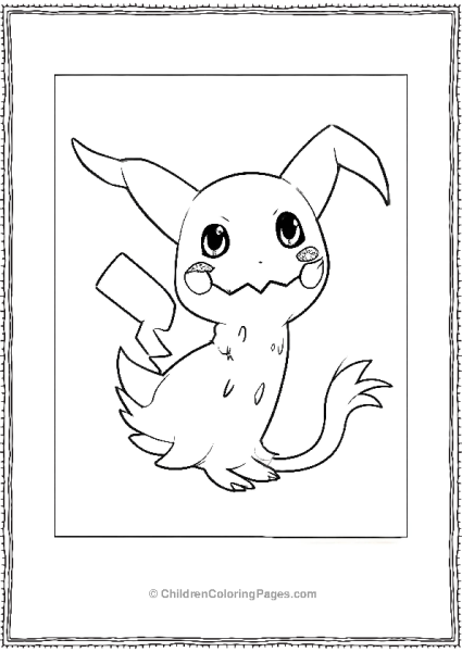 Mimikyu With Black Eyes And Mouth Free PDF Printable
