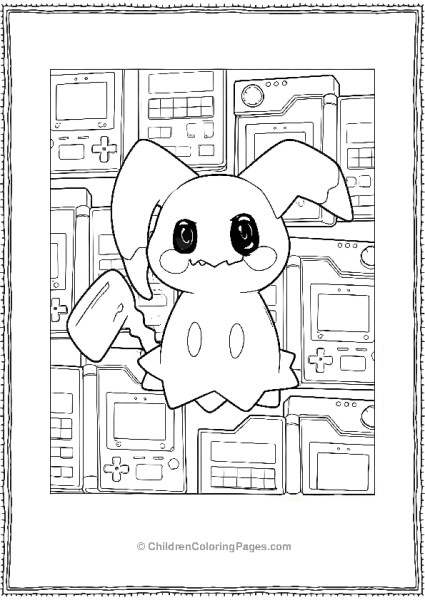 Mimikyu With White Eyes Free PDF Printable