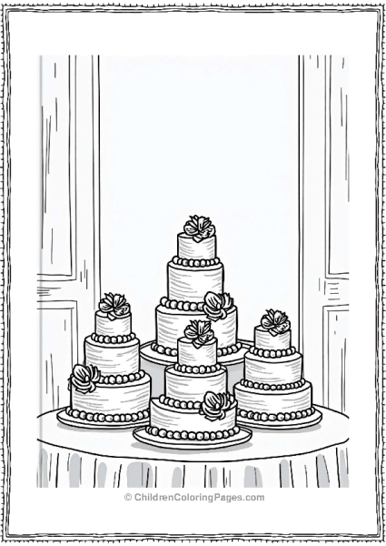Mini Tiered Wedding Cakes Free PDF Printable