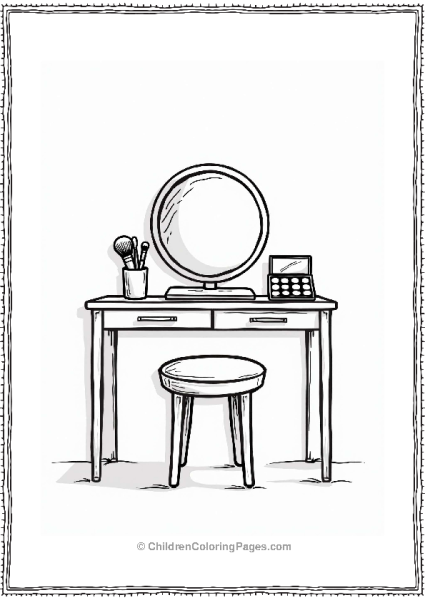 Minimalist Makeup Vanity Design Free PDF Printable