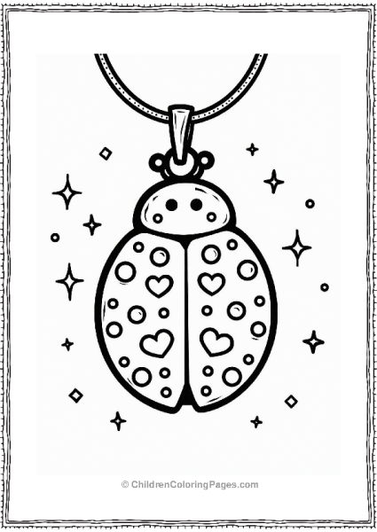 Miraculous Charming Ladybug Pendant Design Free PDF Printable