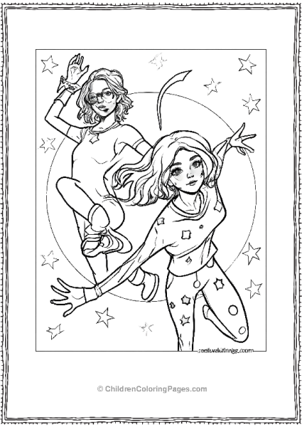 Miraculous Ladybug And Cat Noir Posing Together Free PDF Printable