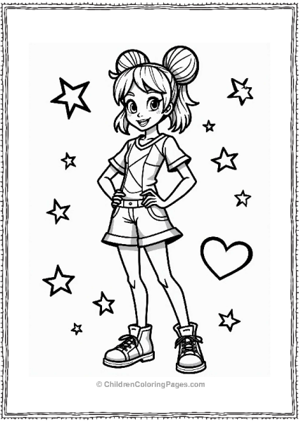 Miraculous Ladybug Marinette In A Trendy Outfit Free PDF Printable