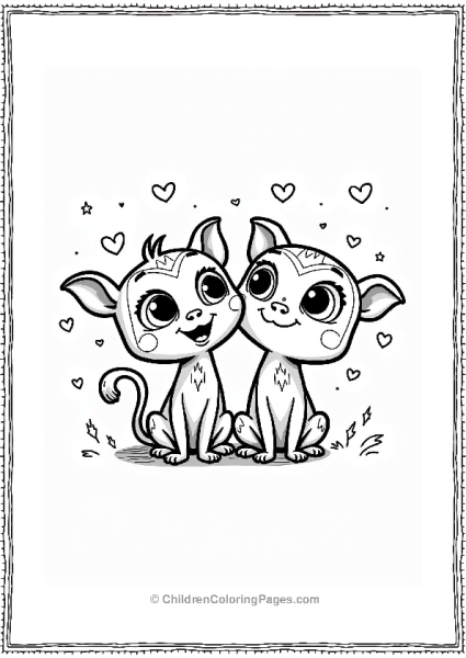 Miraculous Ladybug Tikki And Plagg With Hearts And Stars Free PDF Printable