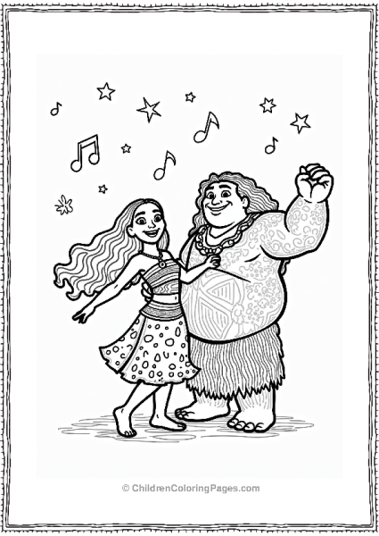 Moana And Mauis Dance Party Under The Stars Free PDF Printable