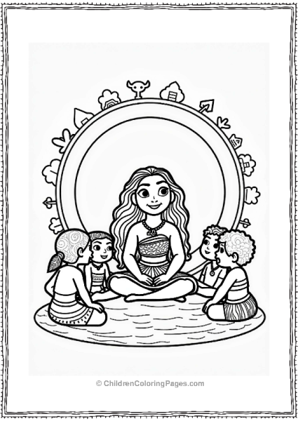 Moana And The Storytelling Circle Free PDF Printable