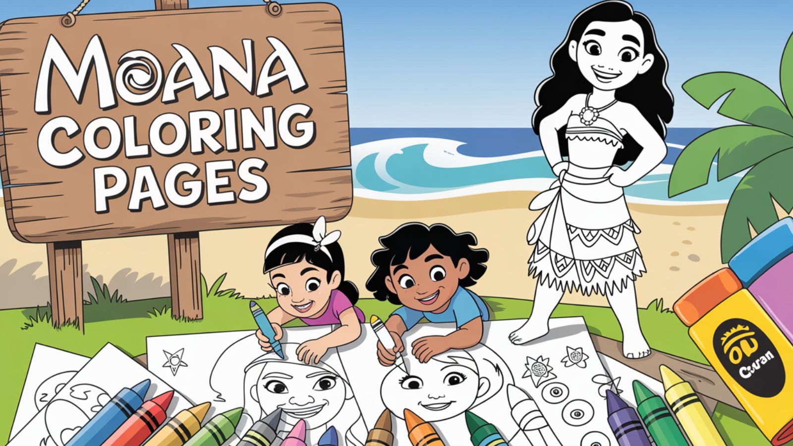 Moana Coloring Pages – Free PDF Printables 🌺🌊 🌴