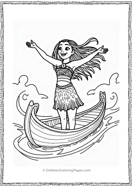 Moana Embracing The Wind Free PDF Printable