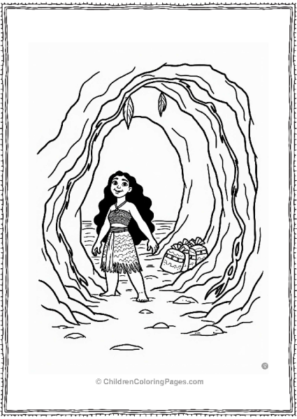 Moana Exploring A Cave Free PDF Printable