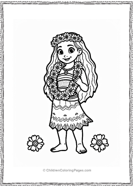 Moana Making A Flower Lei Free PDF Printable