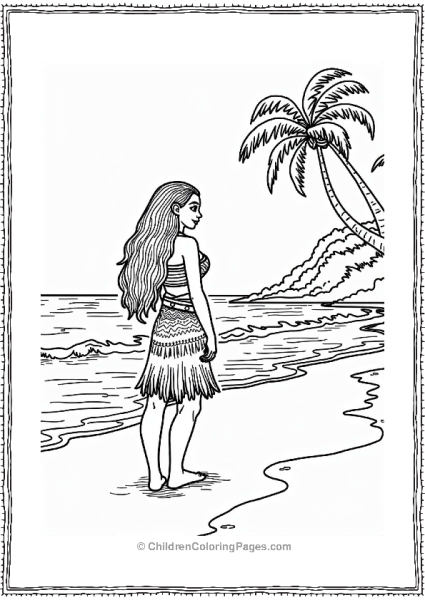 Moana On The Shore Free PDF Printable