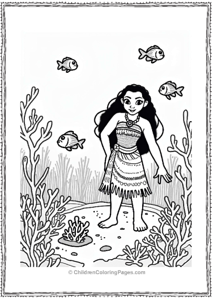 Moana Planting Coral Reefs Underwater Free PDF Printable