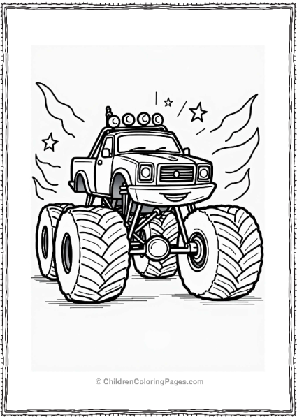 Monster Jam Truck Showdown Illustration Free PDF Printable
