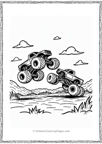 Monster Jam Trucks Jumping Showdown Free PDF Printable