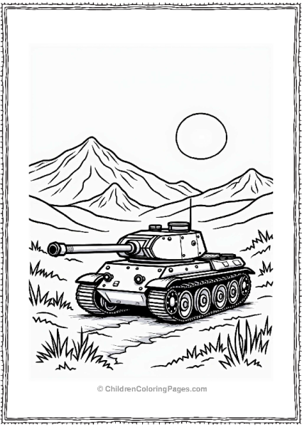 Mountain Camouflage Tank Free PDF Printable