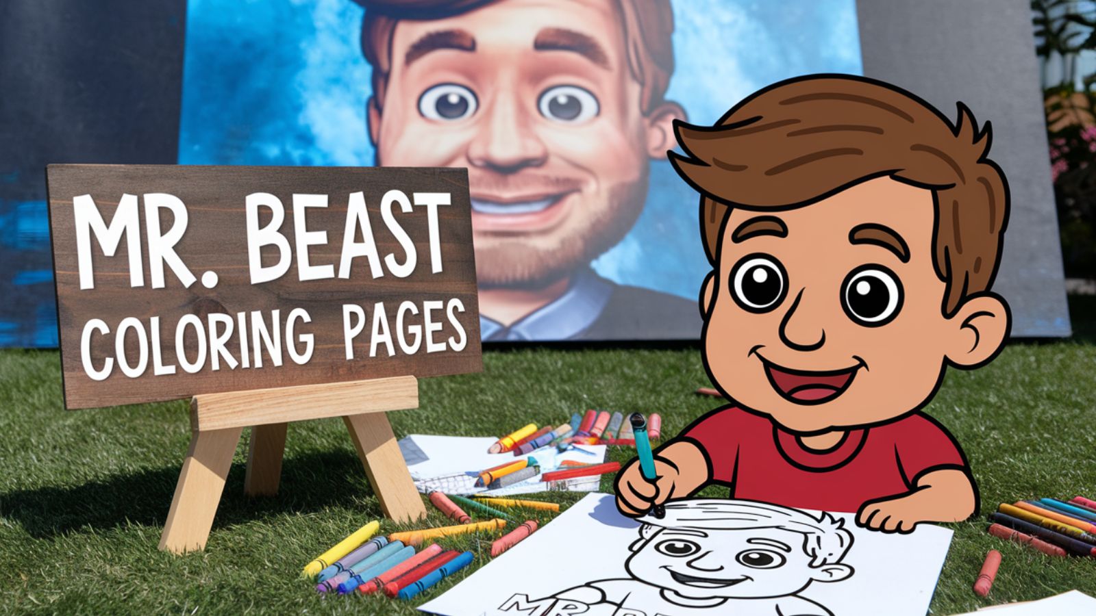 Mr Beast Coloring Pages – Free PDF Printables 🌏💰🎥