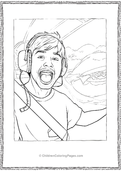 Mr Beast Flying Plane Free PDF Printable