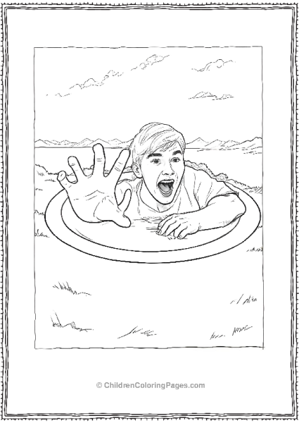 Mr Beast In Water Reaching Out Free PDF Printable