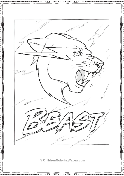 Mr Beast Roaring Lion Head Free PDF Printable