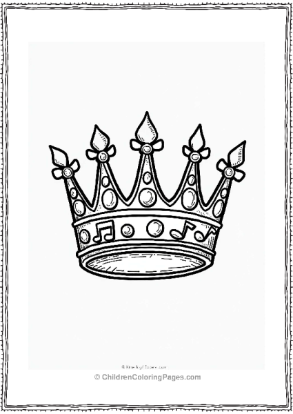 Musical Notes Crown Design Free PDF Printable