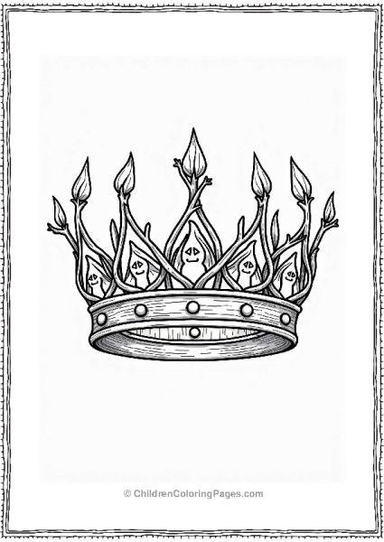 Mystical Forest Crown With Woodland Creatures Free PDF Printable