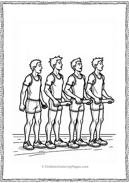 Olympic Relay Team At The Starting Line Free PDF Printable