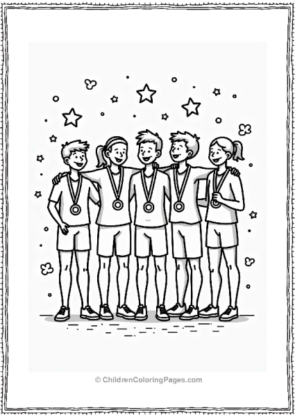 Olympics Celebrating Athletes With Medals Free PDF Printable