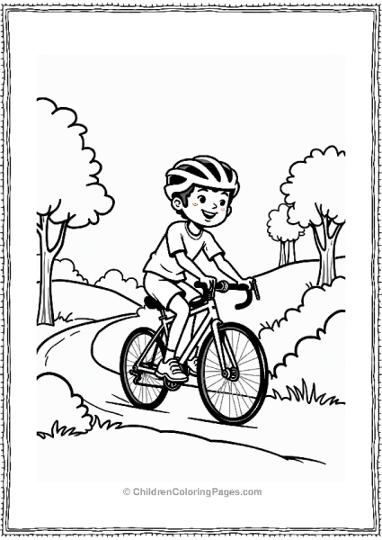 Olympics Young Cyclist In A Minimalist Landscape Free PDF Printable